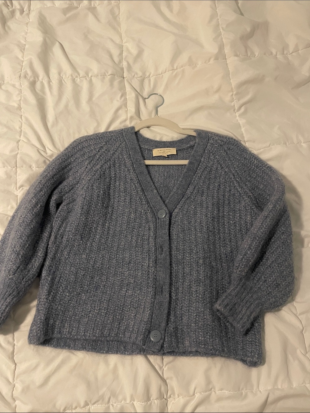 Sezane Wool V-Neck Cardigan
